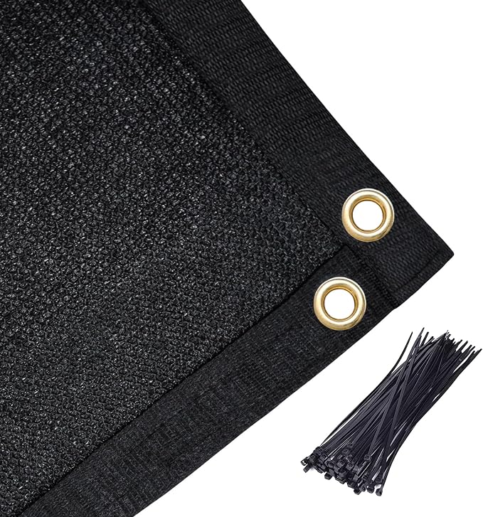 Amagenix 90% Shade Fabric 9'X 19' Black Sun Shade Cloth - Image 6