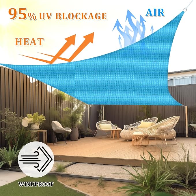 Shade&Beyond 9'x9' Sun Shade Sail Canopy Square, UV Block Breathable Curved - Image 2