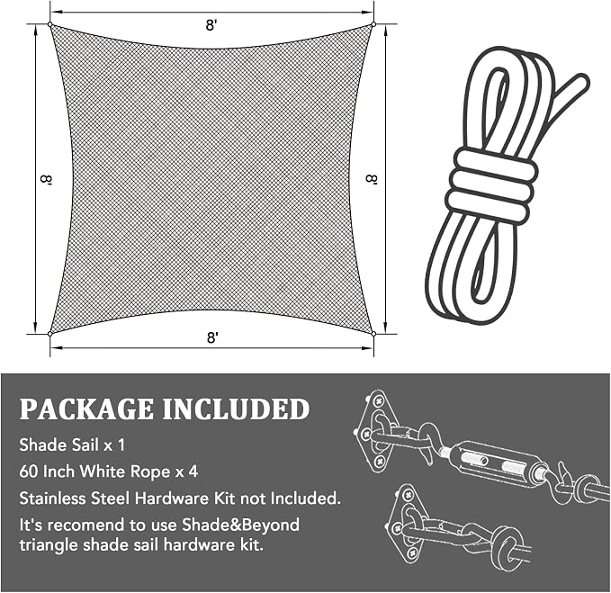 Shade&Beyond 12'x30' Sun Shade Sail Canopy Rectangle, UV Block Breathable Black - Image 6