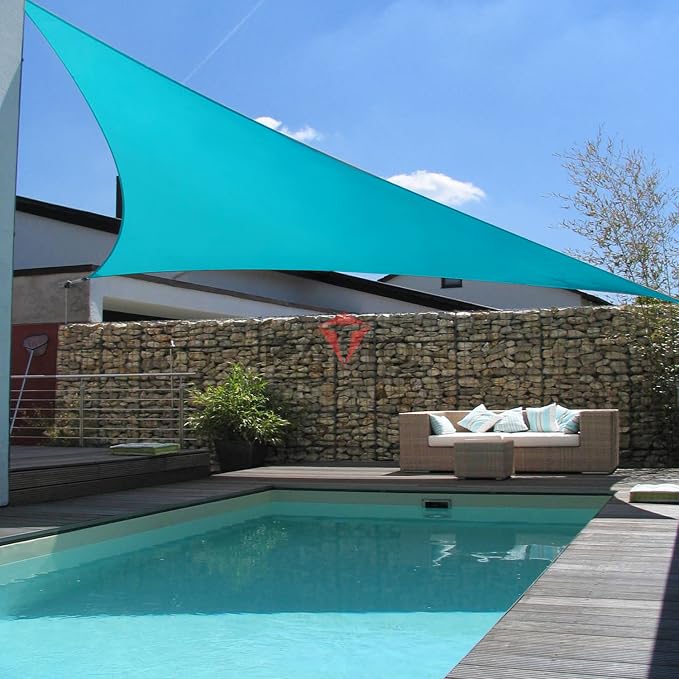 Patio Paradise 5' x 5' x 5' Sun Shade Sail Triangle Canopy Shade Cloth Fabric - Image 5