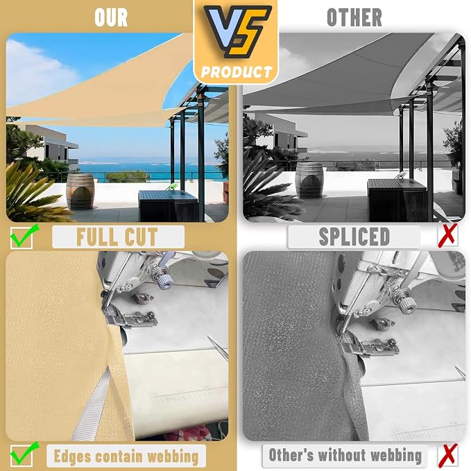LOVE STORY Custom Size 10' x 20' x 22.4' Sun Shade Sail - Image 7
