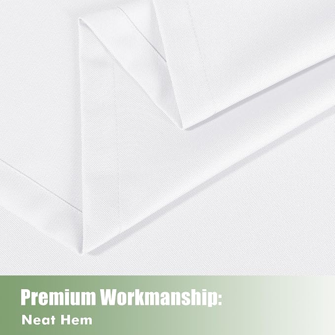 HolidayIdeas Outdoor Curtains for Patio Waterproof 8 Pcs 54x84 Inch White | - Image 5