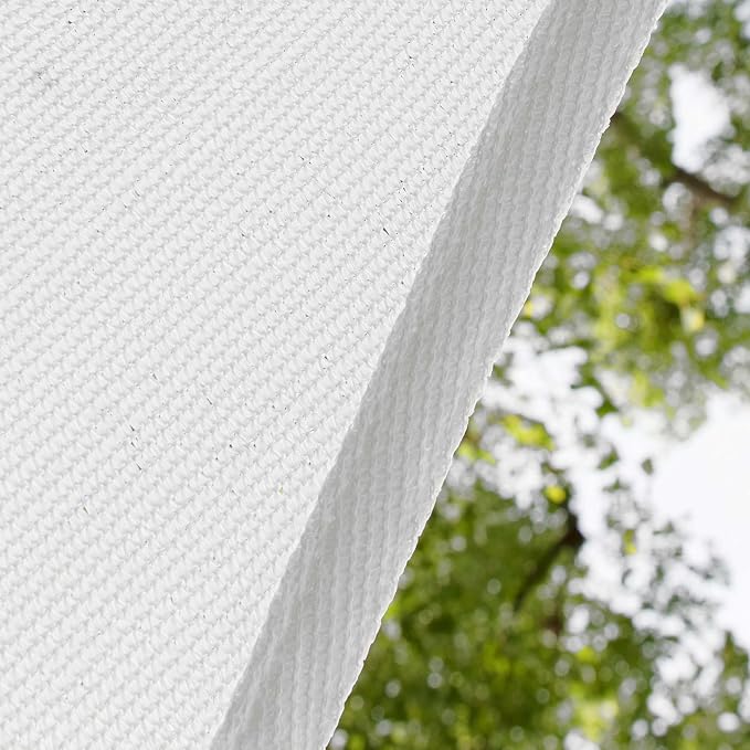 Amgo Custom Size 9' x 9' x 12.7' White Right Triangle Sun Shade Sail UPF50+ - Image 9