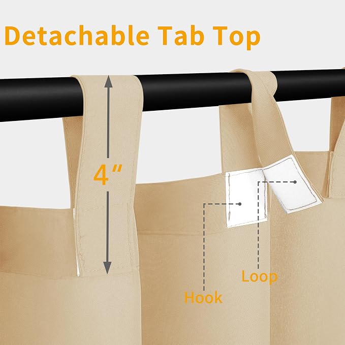 Easy-Going Outdoor Patio Curtains 2 Panels, 54x96 inch, Porch and Pergola - Image 2