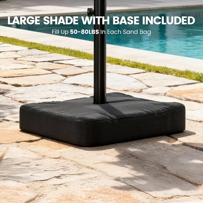 10FT Cantilever Offset Outdoor Patio Umbrella - Image 3
