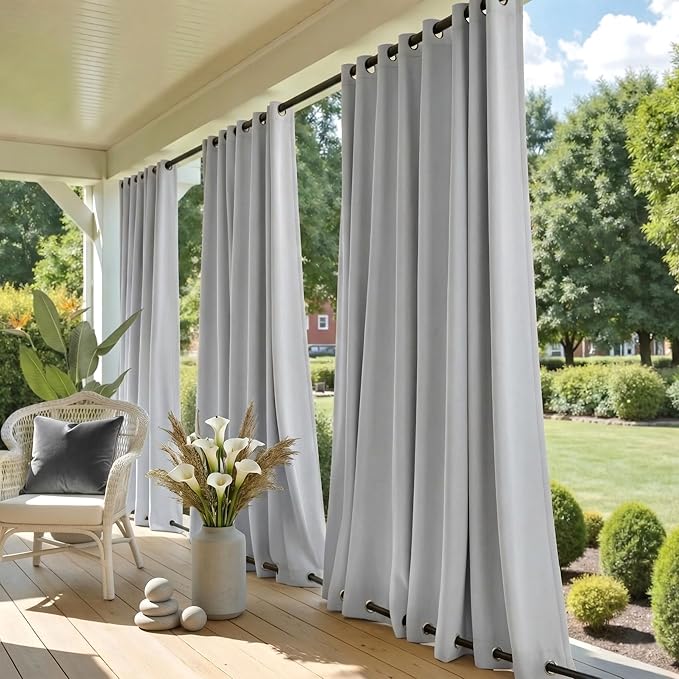 NICETOWN Outdoor Curtain Waterproof & Windproof, Energy Smart Thermal Insulated by NICETOWN