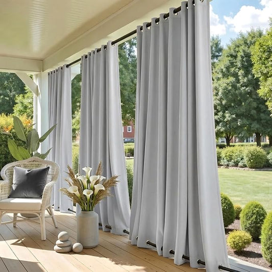 NICETOWN Outdoor Cabana Curtain, Windproof & Sun Blocking Curtains by NICETOWN