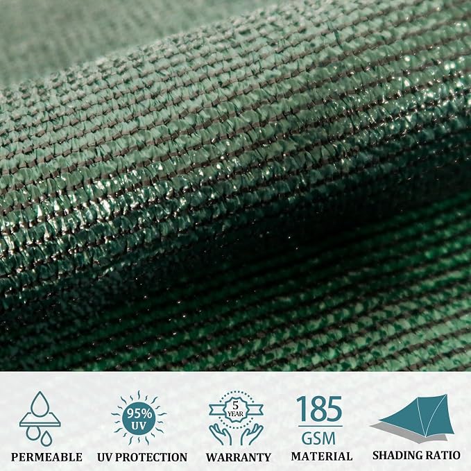 Shade&Beyond 5'x5' Sun Shade Sail Canopy Square, UV Block Breathable Curved - Image 3