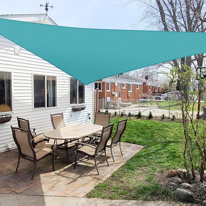 Windscreen4less 10' x 10' x 10' Sun Shade Sail Triangle Outdoor Canopy Cover UV by Windscreen4less