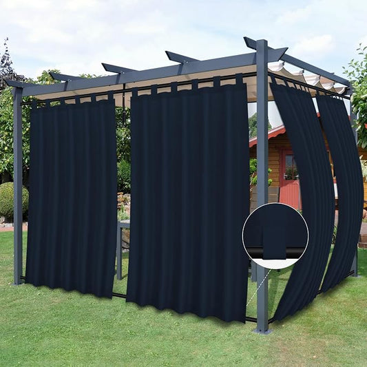 Easy-Going Outdoor Patio Curtains 2 Panels, 54x108 inch, Porch and Pergola by Easy-Going