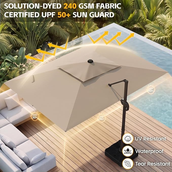 9x12 FT Patio Cantilever Umbrella - Image 3