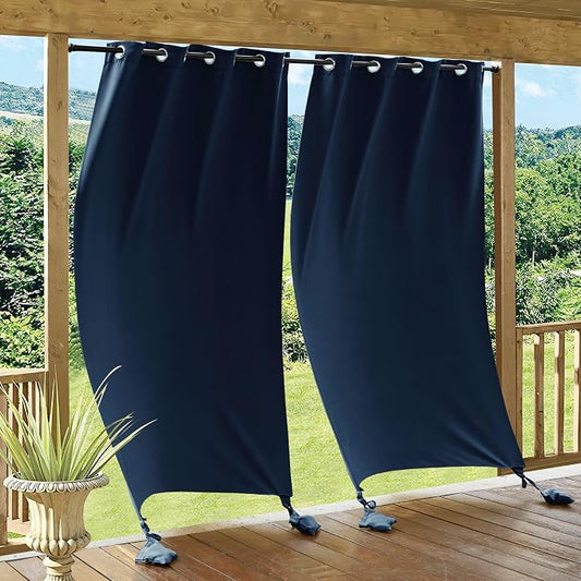 RYB HOME Outdoor Curtains for Patio Waterproof, Windproof by RYBHOME
