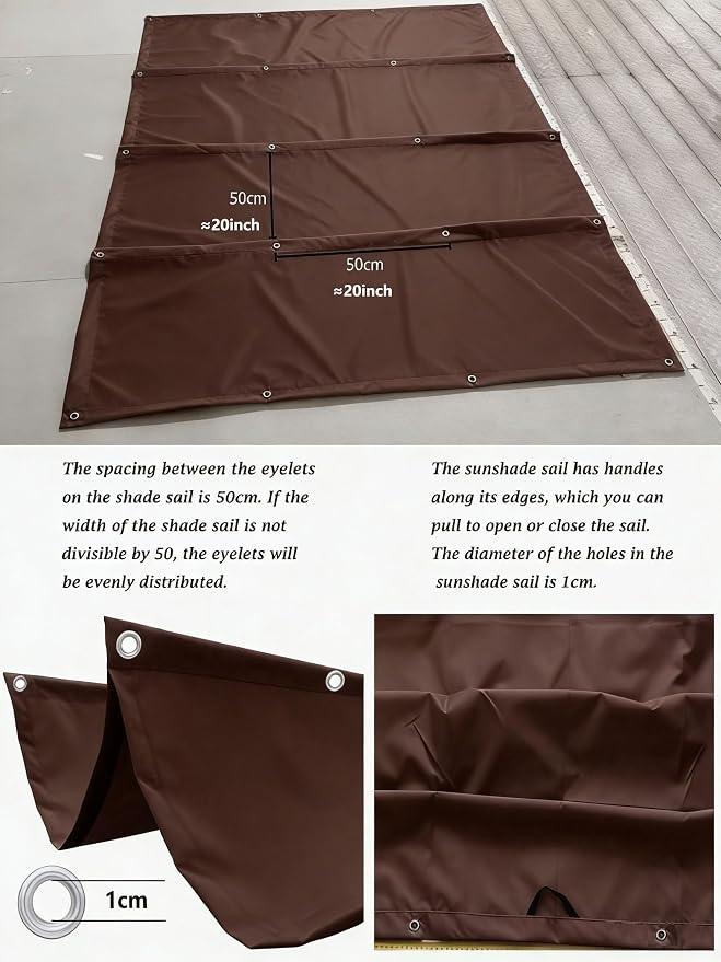 Retractable Wave Sun Shade Sail Waterproof 9' x 20' Sun Shade - Image 4
