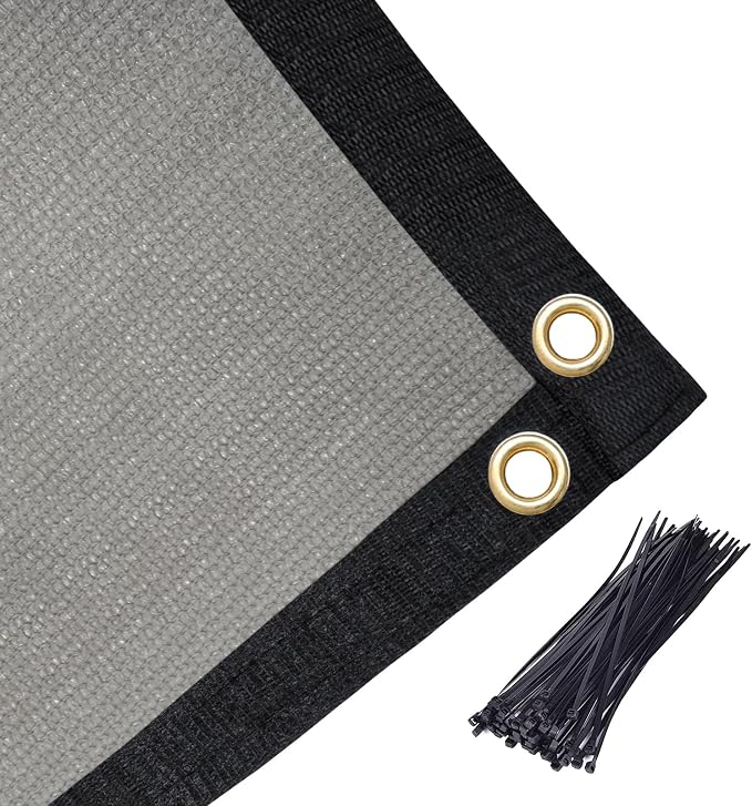 Amagenix 90% Shade Fabric 13'X 15' Gray Sun Shade Cloth - Image 6