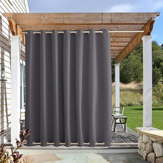 NICETOWN Outdoor Curtain for Patio Waterproof Public Separator, Rustproof Top & by NICETOWN