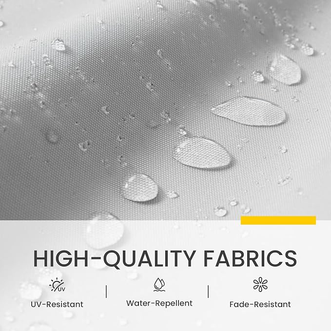 10x10 FT Outdoor Cantilever Patio Umbrella, Fog Grey | Aluminum Frame, - Image 8