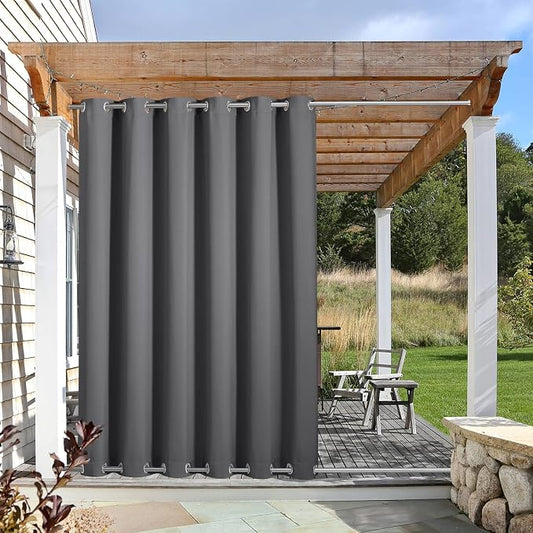 NICETOWN Blackout Outdoor Patio Curtain & Drape Waterproof, Top and Bottom by NICETOWN