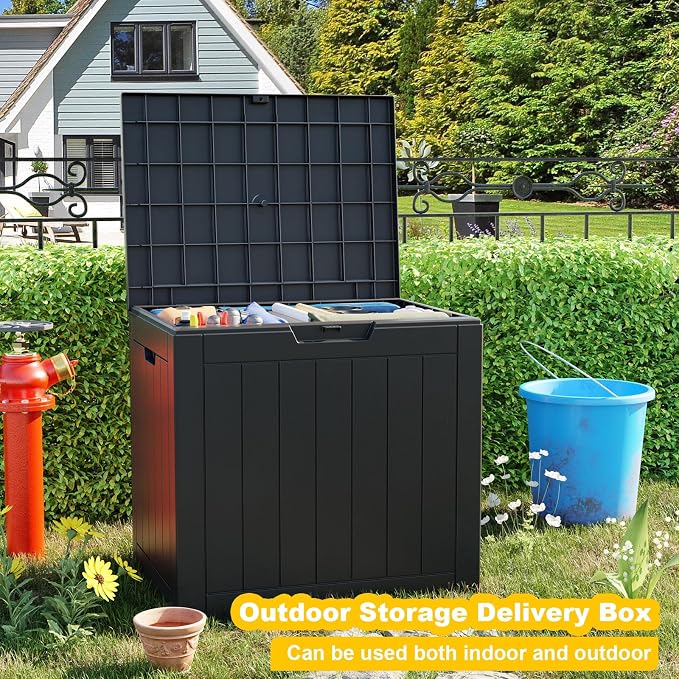 30 Gallon Outdoor Storage Box Waterproof UV Resistant Deck Box | Resin lockable - Image 3