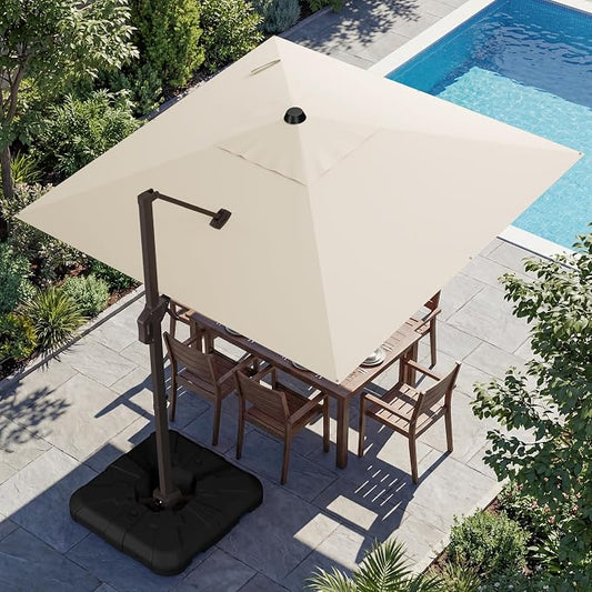 10x10FT Cantilever Outdoor Umbrella by ZLACUIU