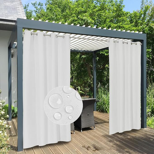 Easy-Going 100% Waterproof Outdoor Curtains 54x96 inch, Gazebo and Pergola 2 by Easy-Going