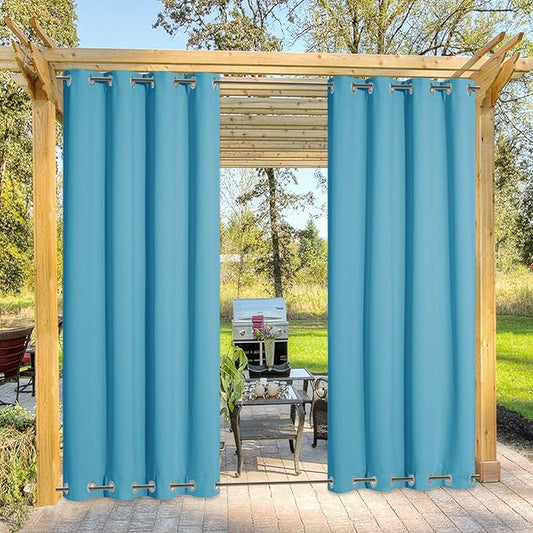 NICETOWN Outdoor Patio Curtains Long Drapes, Versatile Thermal Insulated Top by NICETOWN