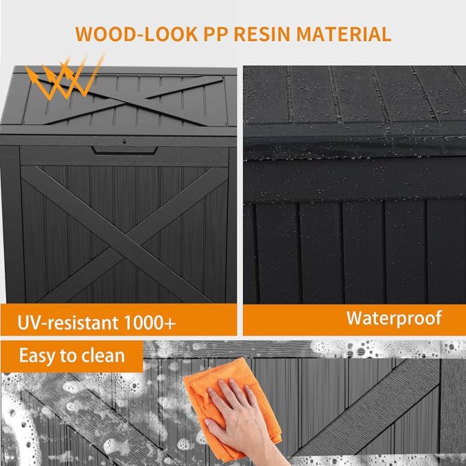 32 Gallon X Patten Outdoor Storage Box Weather Resistant UV Protection - Image 5