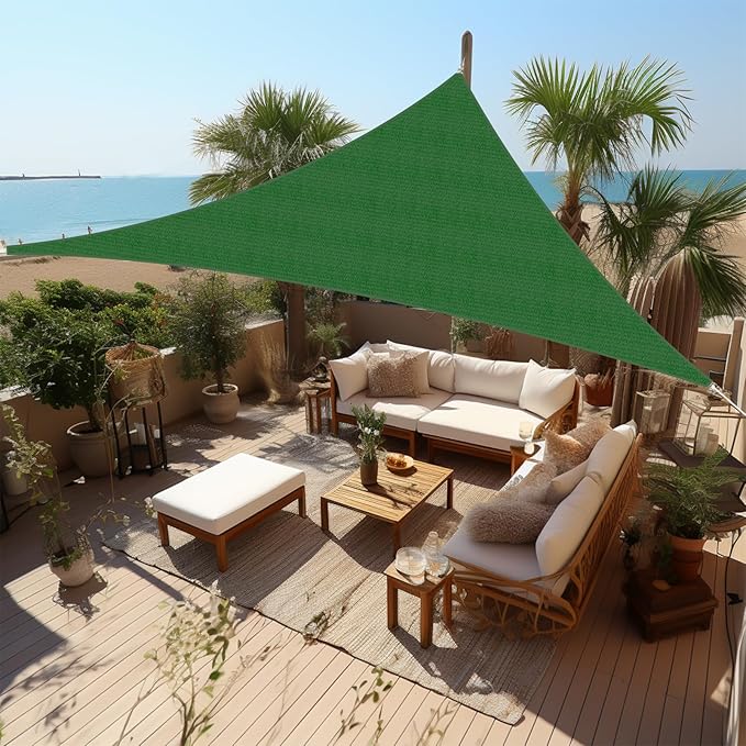 Shade&Beyond Custom Sun Shade Sail 13'x18'x22.2' Triangle Sun Sail Shades Patio by ShadeBeyond