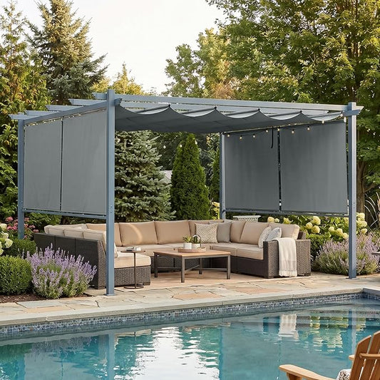 10 x 13 ft Outdoor Pergola by Aoodor