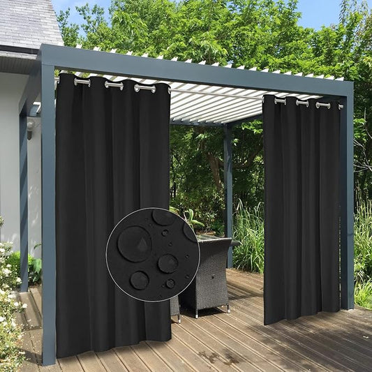 Easy-Going 100% Waterproof Outdoor Curtains 54x120 inch, Gazebo and Pergola 2 by Easy-Going