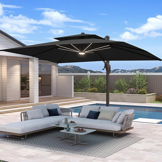 10 X 13 FT Cantilever Patio Umbrella by Unknown