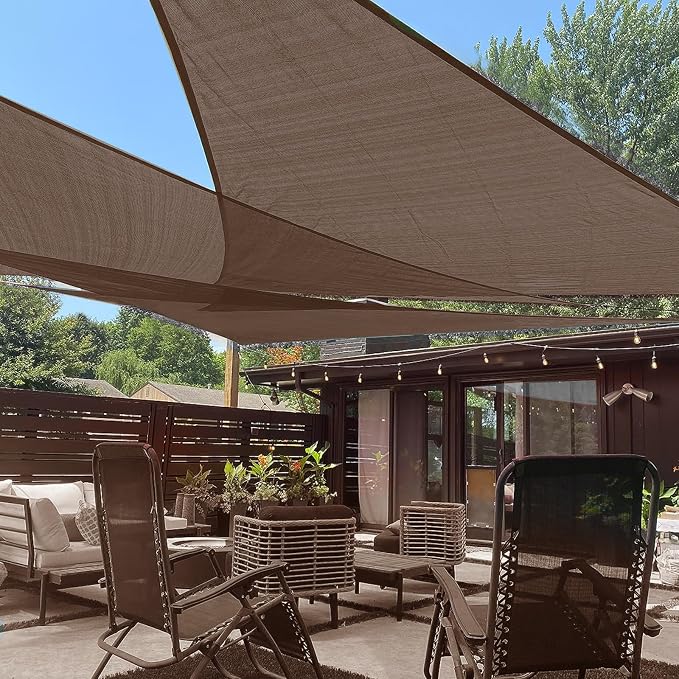 LOVE STORY Custom Size 13' x 13' x 18.4' Sun Shade Sail by LOVESTORY