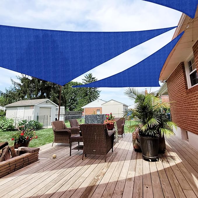Patio Paradise 9' x 9' x 9' Sun Shade Sail Triangle Canopy Shade Cloth Fabric by Patio