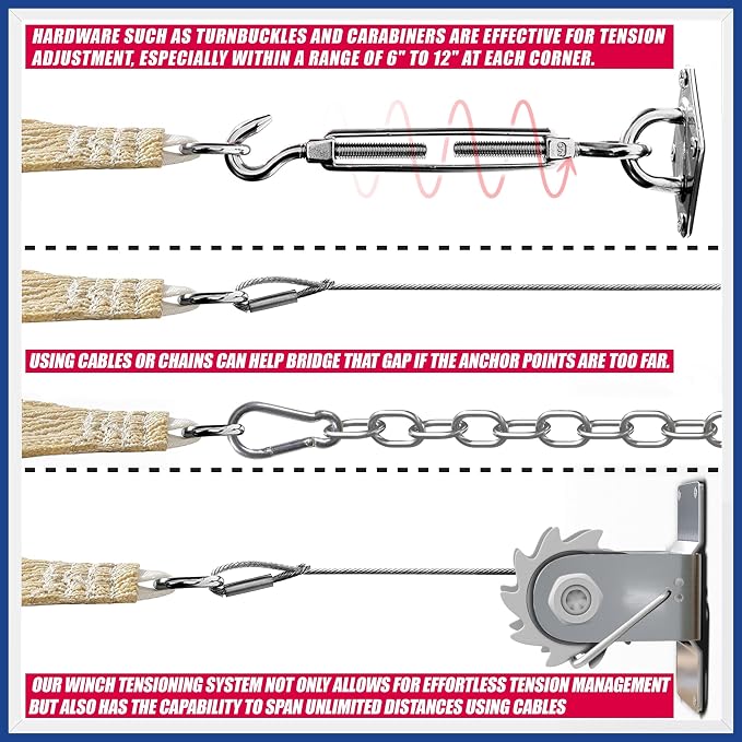 10' x 15' Brown Sun Shade Sail Rectangle SMSLR Canopy Fabric Cloth Screen - Image 7