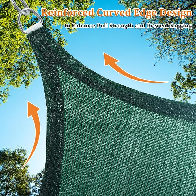 Shade&Beyond Custom Sun Shade Sail 14'x19'x23.6' Triangle Sun Sail Shades Patio - Image 5