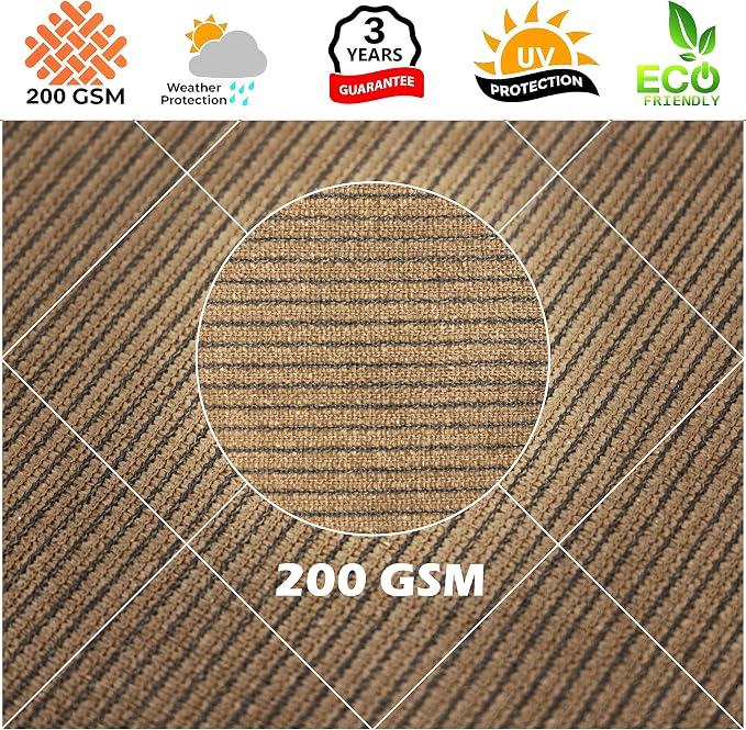 Royal Shade 14' x 22' Brown Rectangle Square Sun Shade Sail Order to Make - Image 8