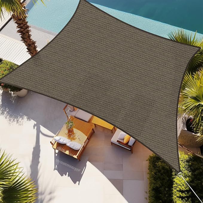 Shade&Beyond 4'x10' Sun Shade Sail Canopy Rectangle, UV Block Breathable Curved by ShadeBeyond