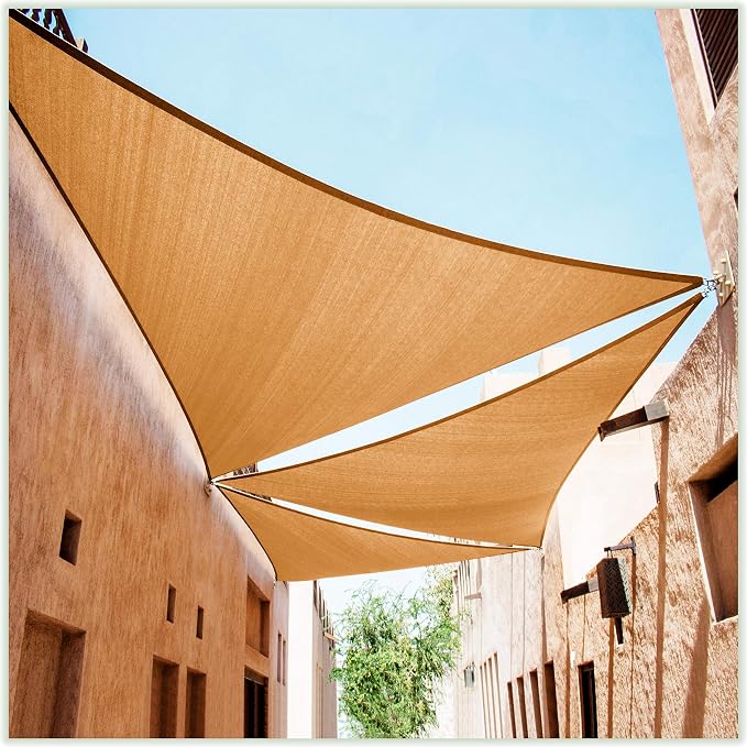 ColourTree CTSLT Custom Size Order to Make 14' x 18' x 22.8' Sand Beige Right by ColourTree