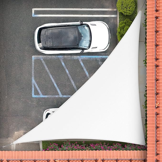 Royal Shade 15' x 19' x 24.2' White Right Triangle Sun Shade Sail Order to Make by RoyalShade
