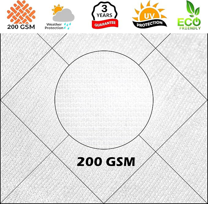 Royal Shade 14' x 18' Custom Size White Rectangle Sunshade Sail - Image 8