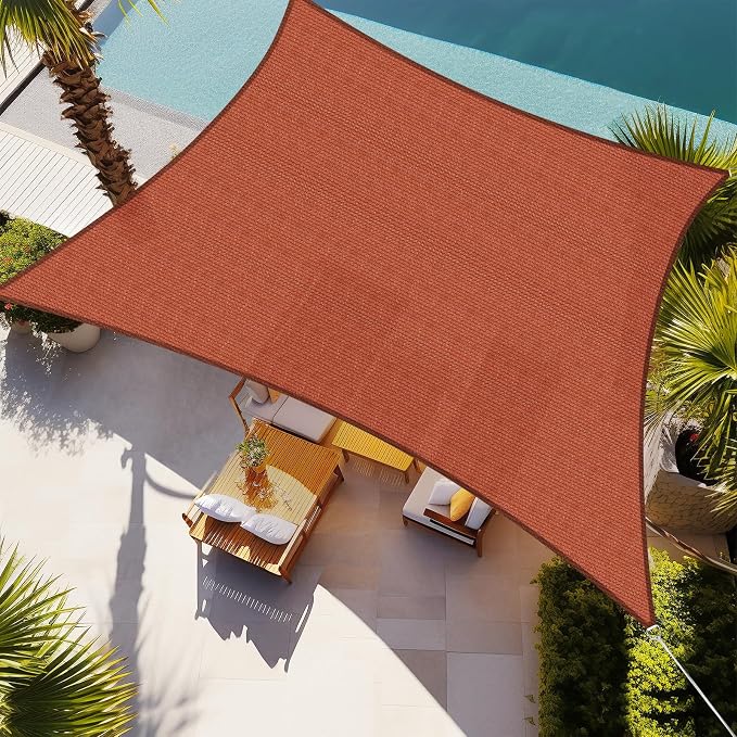 Shade&Beyond 7'x8' Sun Shade Sail Canopy Rectangle, UV Block Breathable Curved by ShadeBeyond