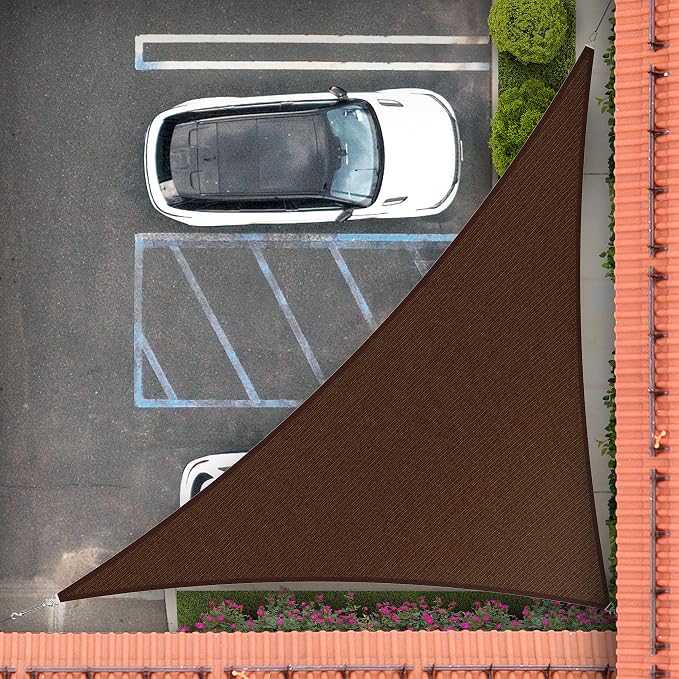 Royal Shade 11' x 17' x 20.2' Brown Right Triangle Sun Shade Sail Order to Make by RoyalShade