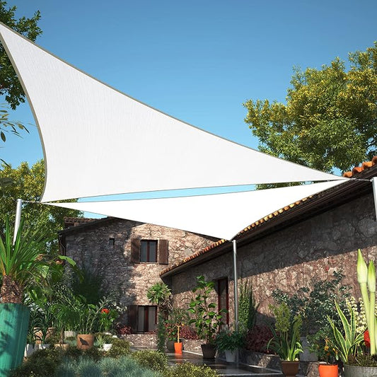 11' x 15' x 18.6' White Sun Shade Sail UPF50 Right Triangle SMTAPT12 Canopy by ShadeMart