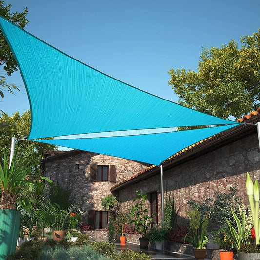 10' x 20' x 22.4' Turquoise Sun Shade Sail UPF50 Right Triangle SMTAPT12 Canopy by ShadeMart