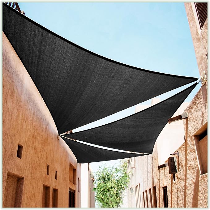 ColourTree CTSLT Custom Size Order to Make 4' x 4' x 4' Black Triangle Sun by ColourTree