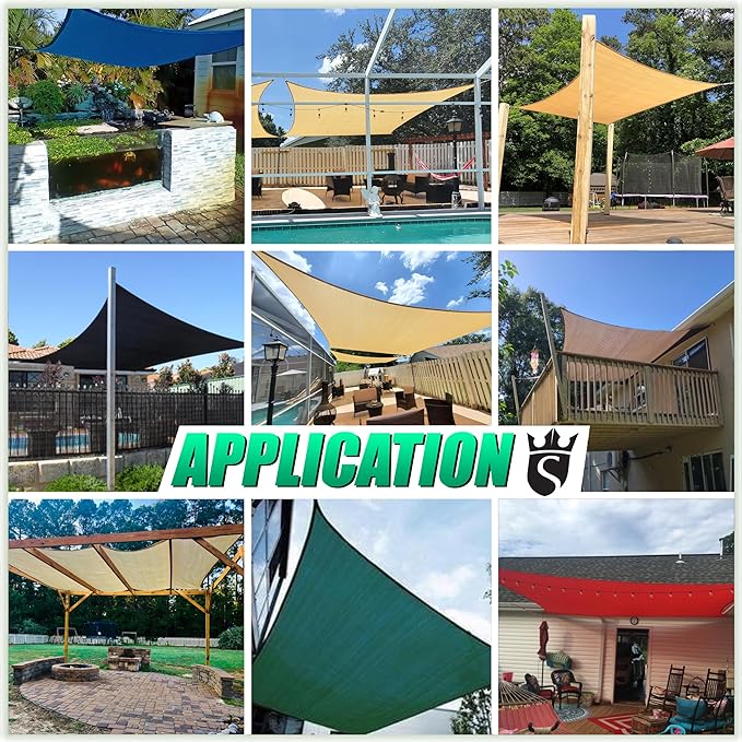 Royal Shade 1 2' x 1 8' Red Rectangle Sunshade Sail - Image 5