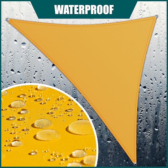 Royal Shade 6' x 11' x 12.5' Yellow Triangle Waterproof Sun Shade Sail Order to - Image 2